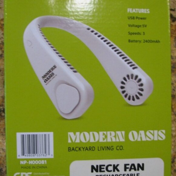 Neck Fan - Rechargeable - Modern Oasis - NIB - Picture 2 of 2